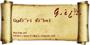 Győri Ábel névjegykártya